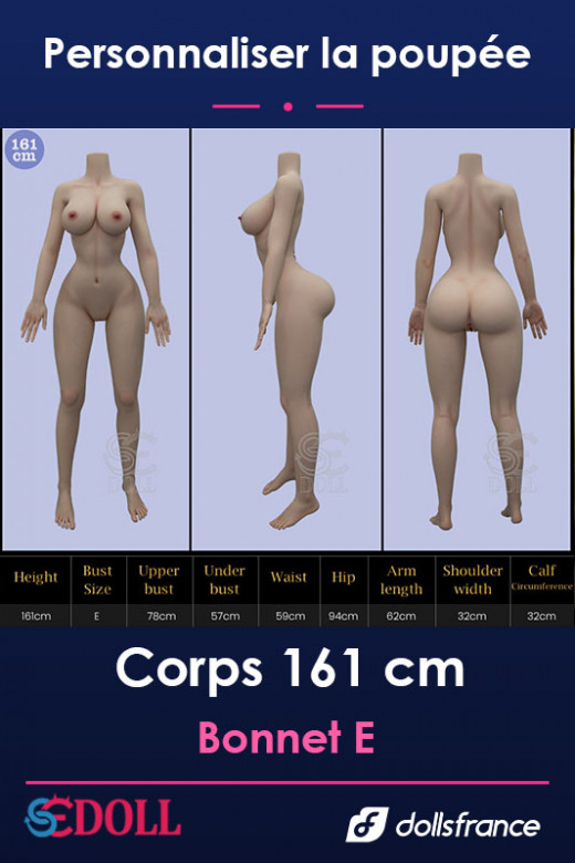 Corps silicone 161cm Bonnet E SEdoll