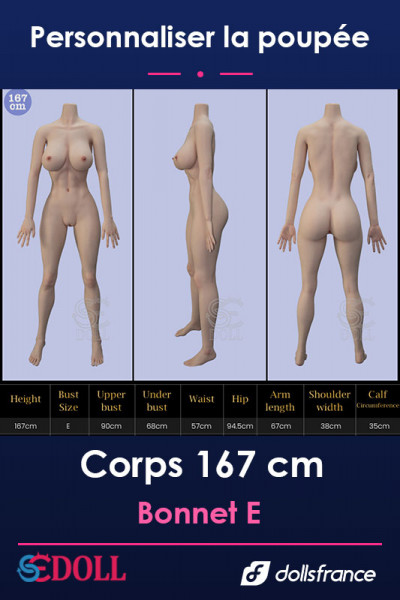 Corps silicone 167cm Bonnet E SEdoll