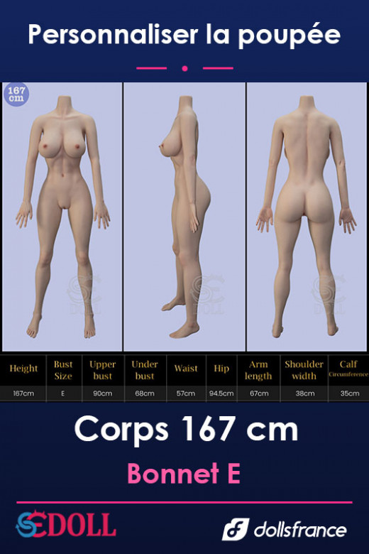 Corps silicone 167cm Bonnet E SEdoll