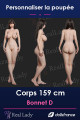 Corps silicone 159cm bonnet D Real Lady