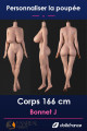 Corps silicone 166cm bonnet J FanReal