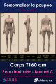 Corps silicone texturé T160cm Bonnet C SEdoll