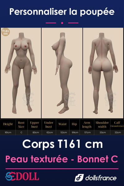 Corps silicone texturé T161cm Bonnet C SEdoll