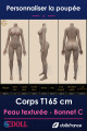 Corps silicone texturé T165cm Bonnet C SEdoll