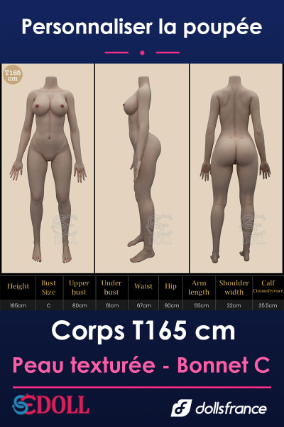 Corps silicone texturé T165cm Bonnet C SEdoll