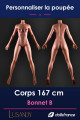 Corps silicone 167cm bonnet B Lusandy