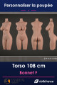 Corps silicone FanReal 108 cm, silhouette féminine, à personnaliser : visage, peau, détails intimes