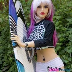 Surfeuse Abby aux cheveux roses 148cm ASDoll