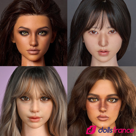 Tête pour poupée silicone Real Lady