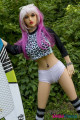 Surfeuse Abby aux cheveux roses 148cm ASDoll