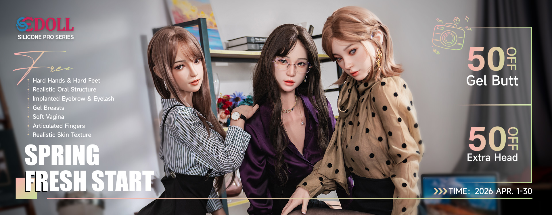 SEDoll Silicone pro dolls Promotion Avril 2026