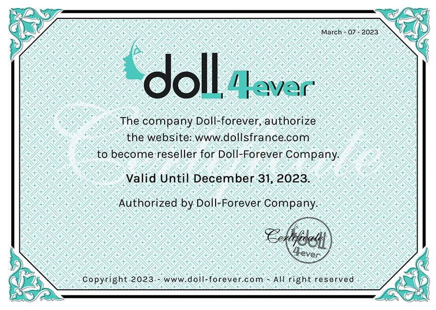 Certificat Doll Forever Dollsfrance
