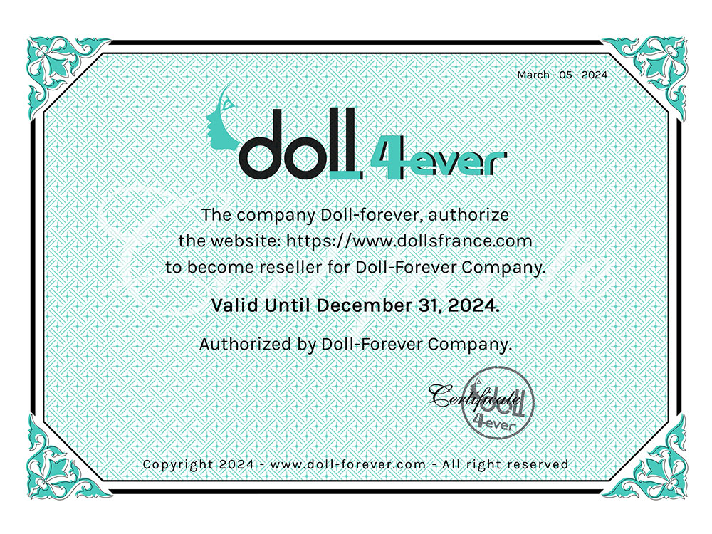 Certificat Doll Forever Dollsfrance