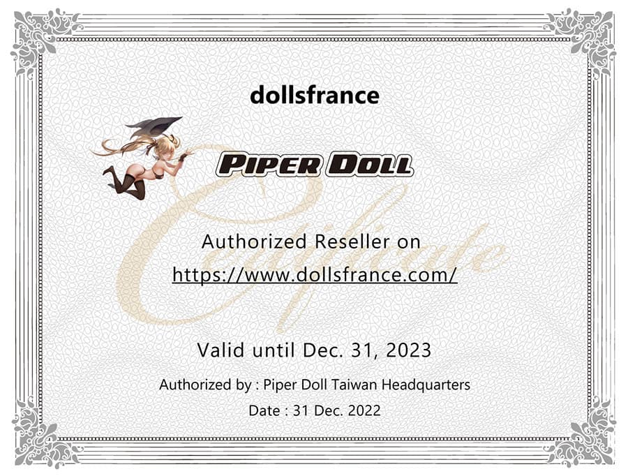 Certificat Dollsfrance Piperdoll