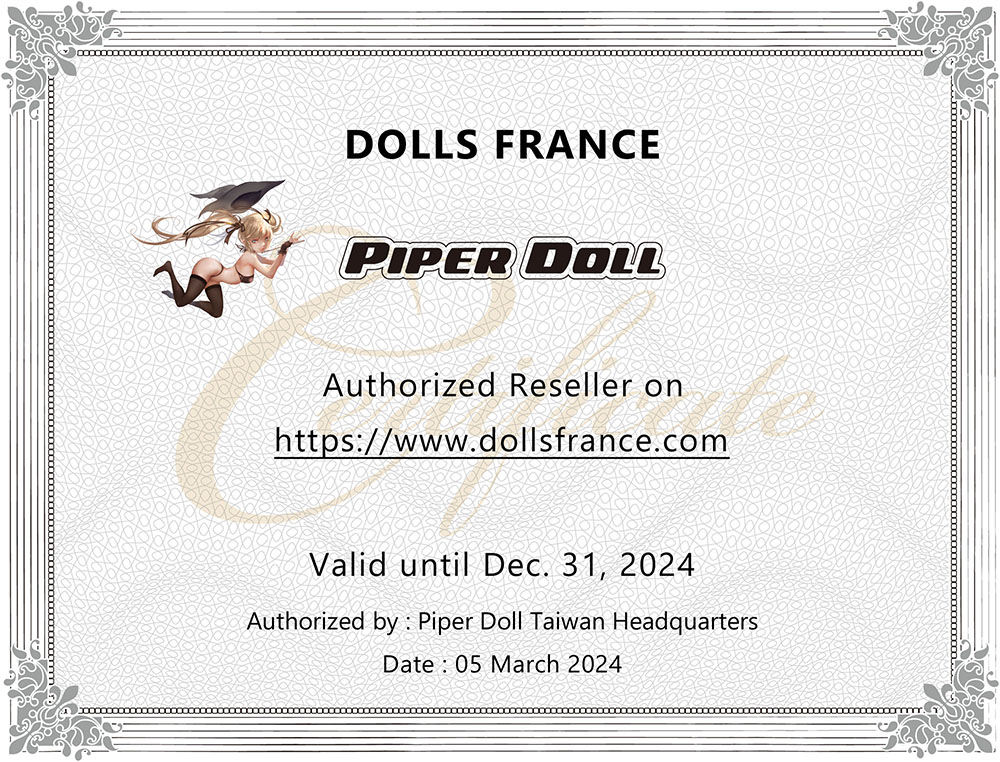 Certificat Dollsfrance Piperdoll