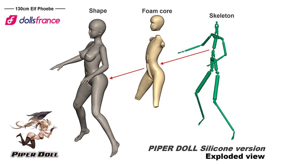 Piper Doll Elf Phoebe silicone squelette