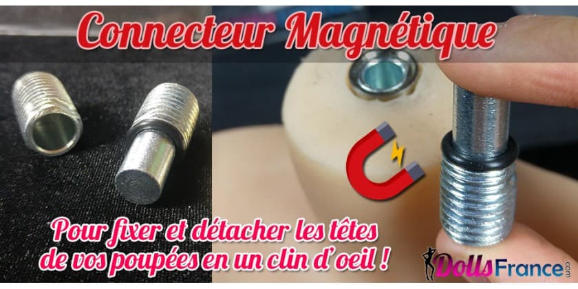 Connecteur magnétique pour poupées en TPE