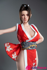 Mai Shiranui la belle sexdoll en silicone asiatique en kimono 165cm G-Cup GameLady