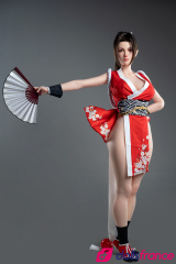 Mai Shiranui la belle sexdoll en silicone asiatique en kimono 165cm G-Cup GameLady
