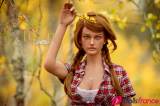Poup&eacute;e d'amour en silicone Natalie la Texane rousse 165cm bonnet D Lusandy