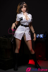 Bella sexdoll en silicone pilote d'avion dominatrice 157cm G-cup FunWestDoll