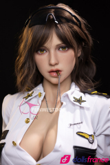 Bella sexdoll en silicone pilote d'avion dominatrice 157cm G-cup FunWestDoll