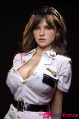 Bella sexdoll en silicone pilote d'avion dominatrice 157cm G-cup FunWestDoll