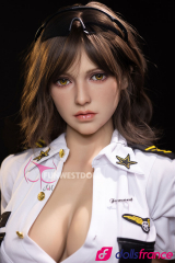 Bella sexdoll en silicone pilote d'avion dominatrice 157cm G-cup FunWestDoll