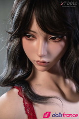 Real doll en silicone Lucy la secr&eacute;taire asiatique &agrave; lunettes 165cm bonnet E XTDoll