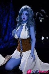Trisha sublime cr&eacute;ature sexdoll &agrave; la peau bleue en stock EU 160cm AiBei