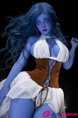Trisha sublime cr&eacute;ature sexdoll &agrave; la peau bleue en stock EU 160cm AiBei