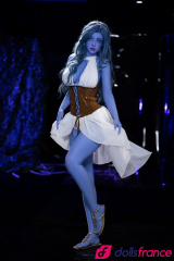 Trisha sublime cr&eacute;ature sexdoll &agrave; la peau bleue en stock EU 160cm AiBei