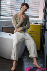 Carter sexdoll en silicone masculine beau gosse &agrave; grosse bite ROS 173cm FanReal
