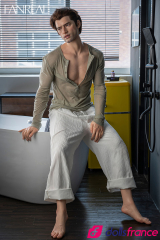 Carter sexdoll en silicone masculine beau gosse &agrave; grosse bite ROS 173cm FanReal