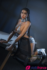 Sex doll en silicone Penny la belle femme noire futuriste ROS MAX 161cm IronTech