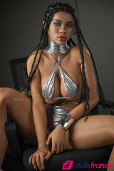 Sex doll en silicone Penny la belle femme noire futuriste ROS MAX 161cm IronTech