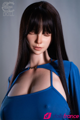 Torse en silicone sexuel Jenny la belle brunette endormie &agrave; gros seins 111cm Bonnet G SEdoll