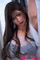 Poup&eacute;e d'amour en silicone Misaki la japonaise timide au vagin ras&eacute; ROS MAX 158cm Oriental Series IronTech