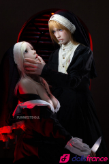 Giselle sex doll en silicone bonne soeur exorciste perverse 159cm A-cup FunWestDoll