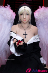 Giselle sex doll en silicone bonne soeur exorciste perverse 159cm A-cup FunWestDoll