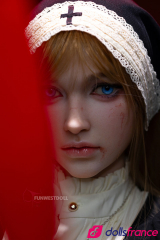 Bella love doll r&eacute;aliste en silicone ange mal&eacute;fique lesbienne 159cm bonnet A FunWest Doll