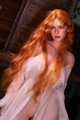 Hailey sex doll pour adultes en silicone rousse innocente &agrave; gros seins ROS MAX 159cm bonnet D Real Lady