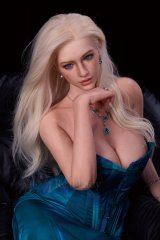Real doll en silicone &agrave; grosse poitrine Lena l'elfe blonde amoureuse ROS MAX 159cm bonnet D Real Lady