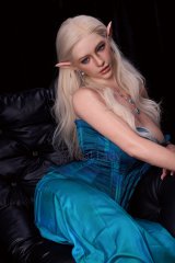 Real doll en silicone &agrave; grosse poitrine Lena l'elfe blonde amoureuse ROS MAX 159cm bonnet D Real Lady
