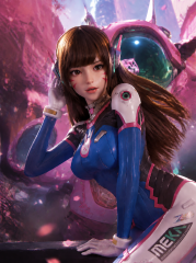 D.va Hanna Song sexdoll en silicone du personnage d'Overwatch 167cm D-Cup GameLady