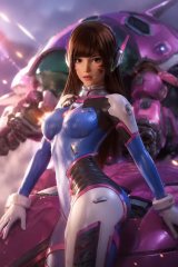 D.va Hanna Song sexdoll en silicone du personnage d'Overwatch 167cm D-Cup GameLady