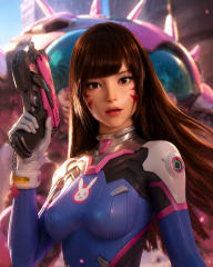 D.va Hanna Song sexdoll en silicone du personnage d'Overwatch 167cm D-Cup GameLady