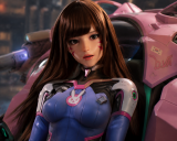 D.va Hanna Song sexdoll en silicone du personnage d'Overwatch 167cm D-Cup GameLady
