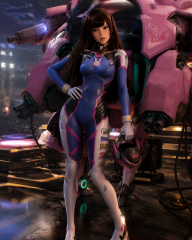 D.va Hanna Song sexdoll en silicone du personnage d'Overwatch 167cm D-Cup GameLady