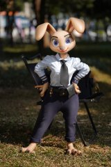 Rabbitie sexdoll lapine polici&egrave;re aux grandes oreilles bonnet C 120cm Dolls Castle